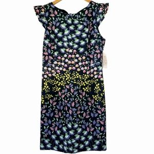 NWT Nanette Lepore Spring Bloom Floral Midi Shift Dress Women's Size 8